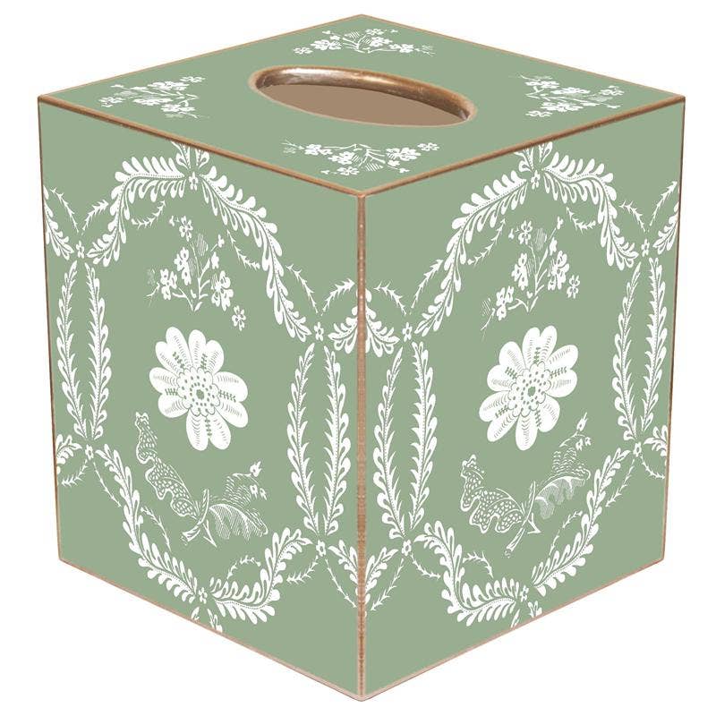 Marye-Kelley Sage Provincial Tissue Box Cover