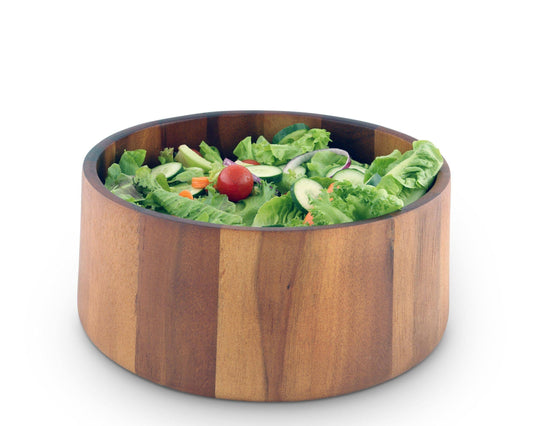 Arthur Court Tulip Shape Acacia Wood Salad Bowl Large