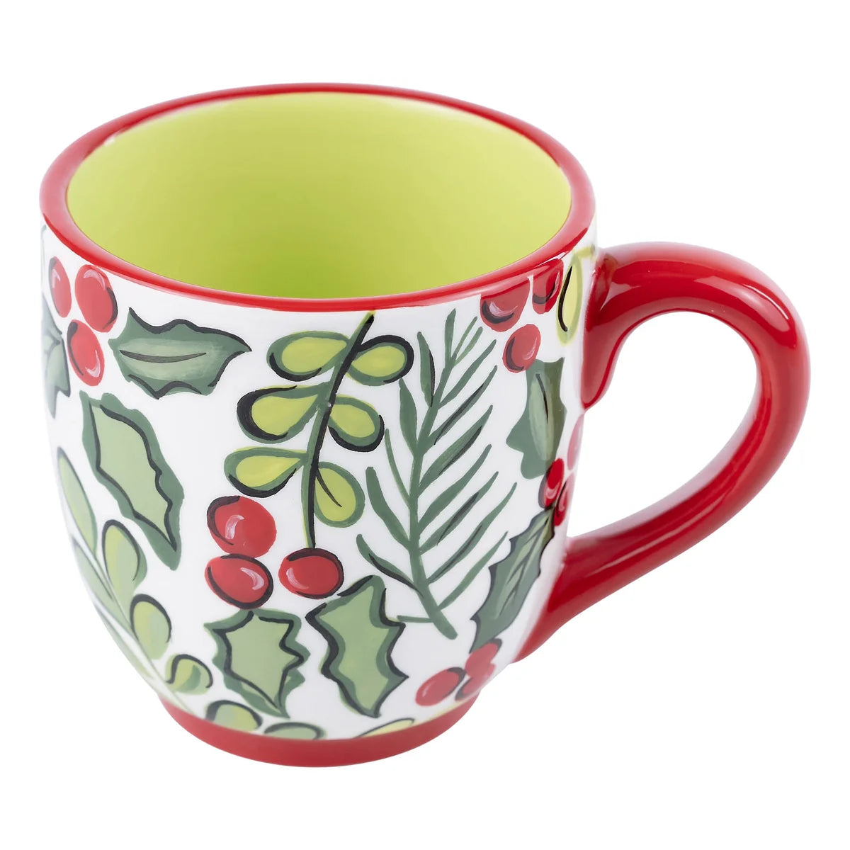 Glory Haus Holly Mug with Red Handle