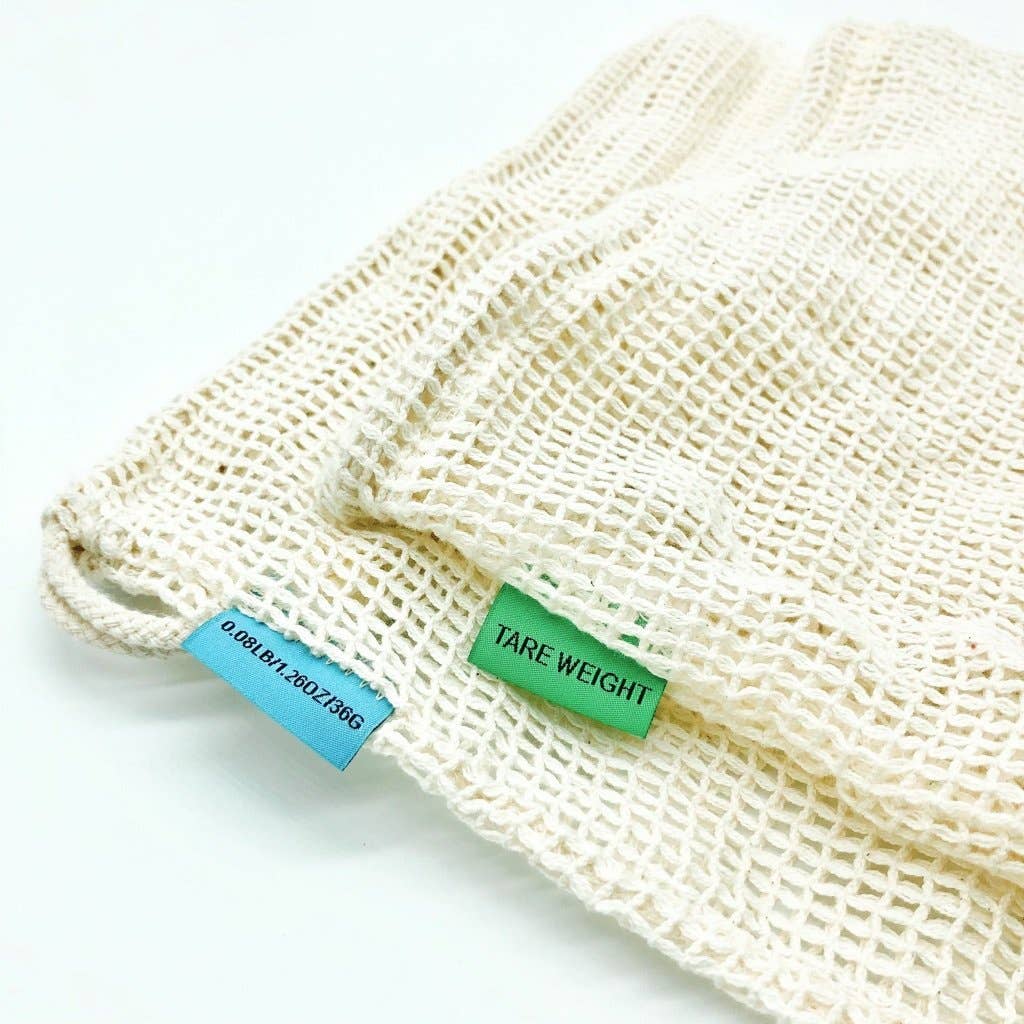 Bamboo Switch 2 Pack Organic Cotton Mesh Produce Bags | Farmers Market