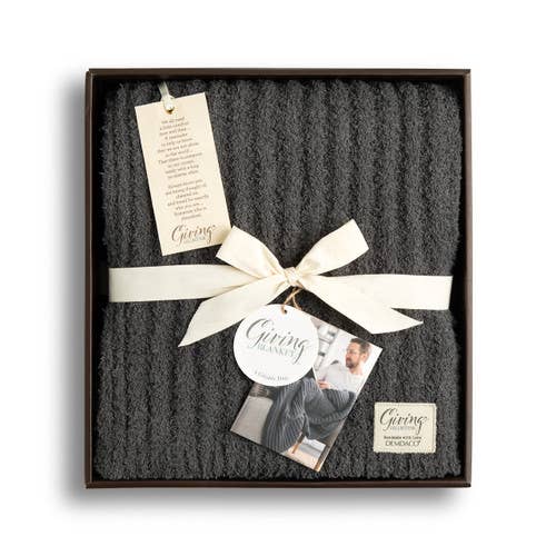 Demdaco Ribbed Blanket - Gray