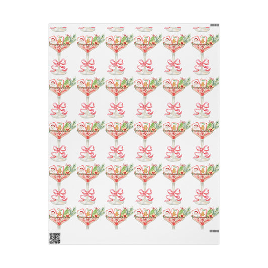 Pink Martini Christmas Gift Wrapping Paper