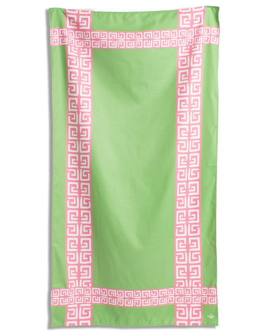 Royal Standard Cabana Cove Giant Beach Towel (Green/Pink/White) 40x70