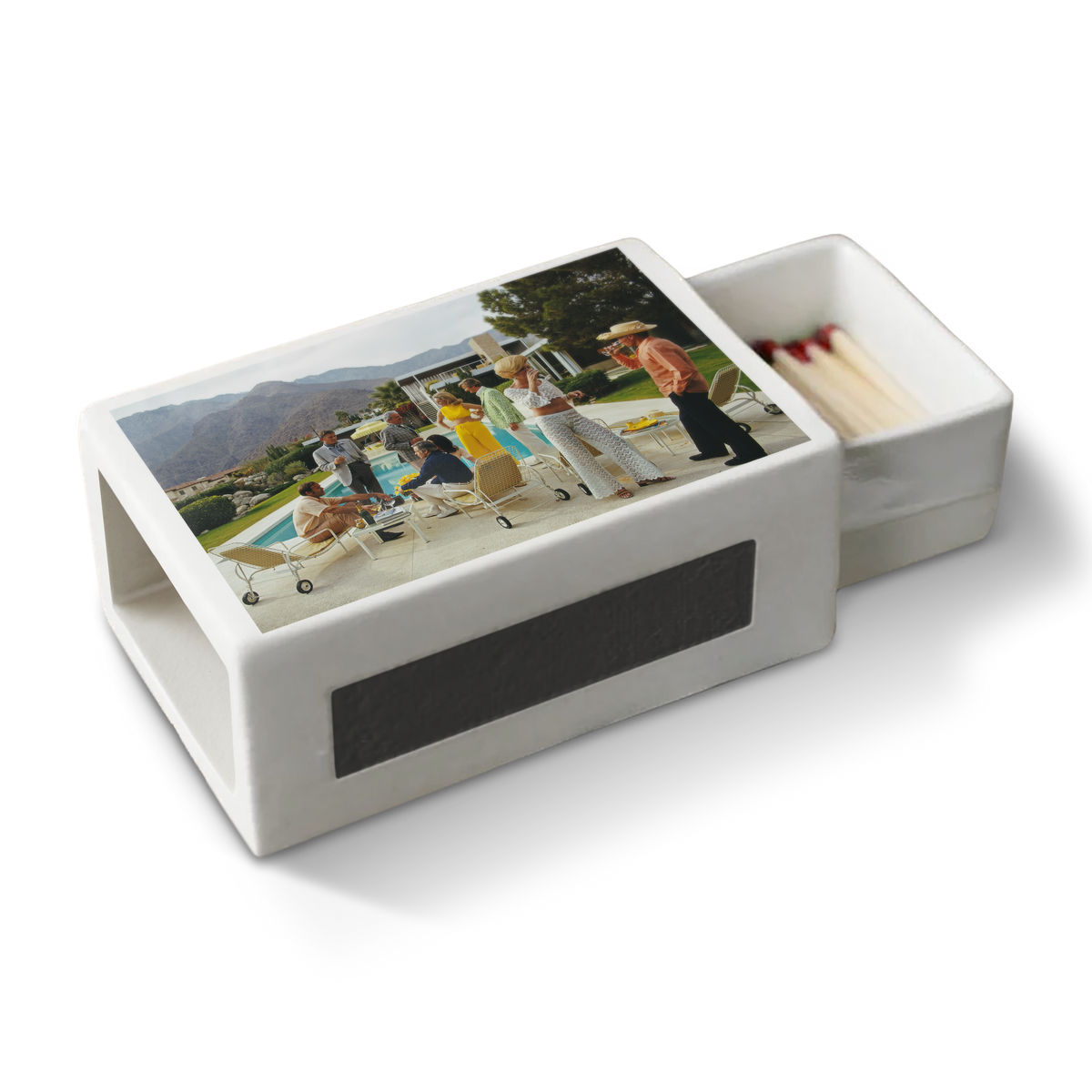 Toss Designs Ceramic Match Box- Poolside Chic