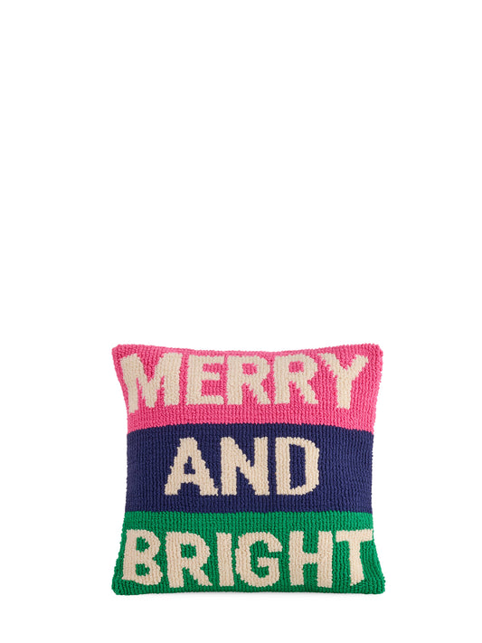 Shiraleah "MERRY AND BRIGHT" TUFTED PILLOW