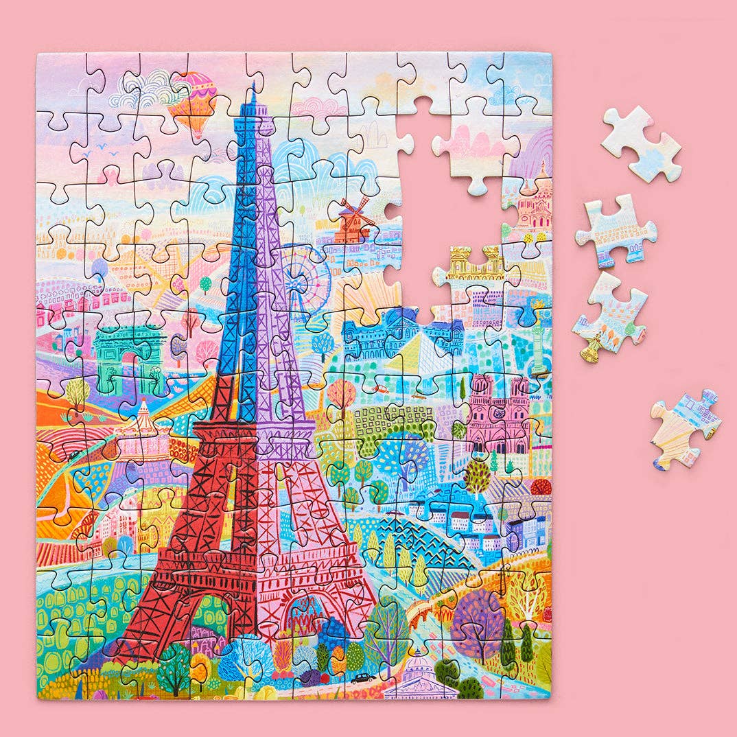 Werkshoppe's Paris Holiday Eiffel Tower 100 Piece Jigsaw Puzzle