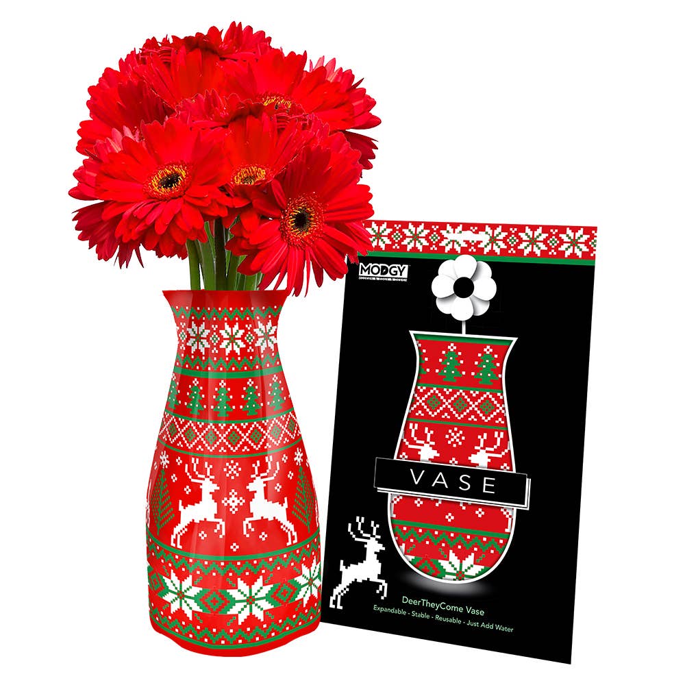 Modgy Expandable Vase - DeerTheyCome - Ugly Sweater
