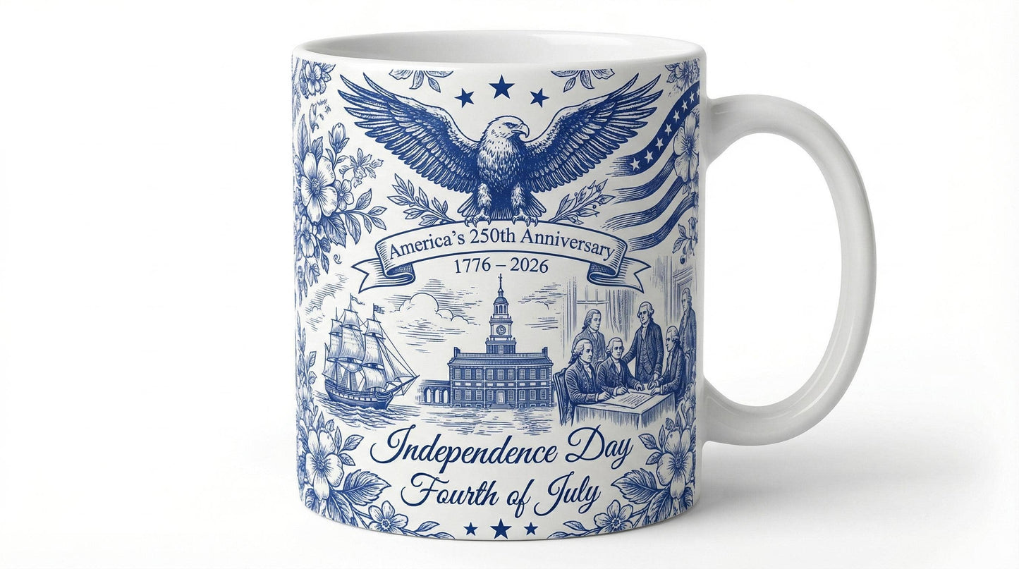 America's 250th Cup, Patriotic Liberty Bell Coffee Mug