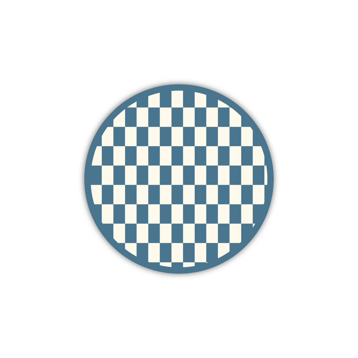Emergency Confetti Dusty Blue Checker Snack Plates