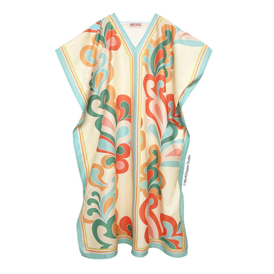 WerkShoppe Paisley Pop Caftan, Beach and Pool Coverup