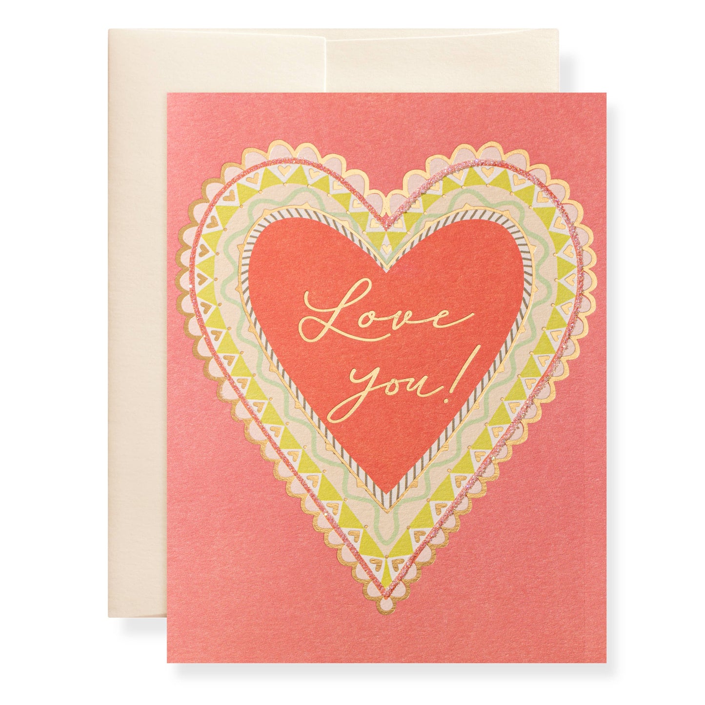 Karen Adams Love You Heart Greeting Card