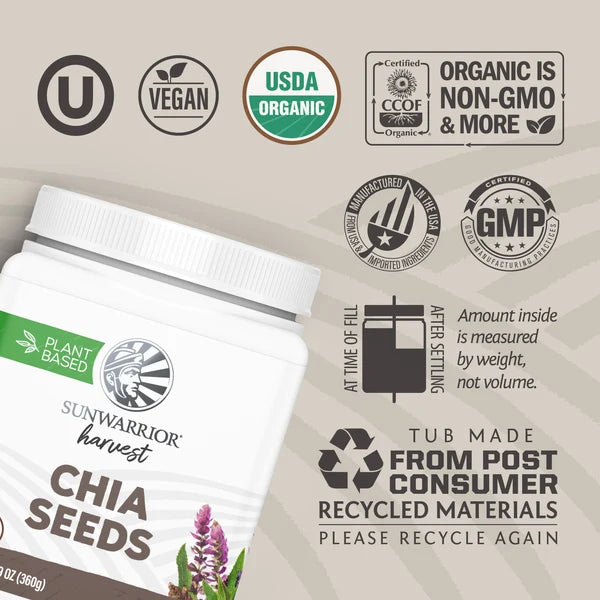 Sunwarrior Harvest Chia Seeds, 360gm