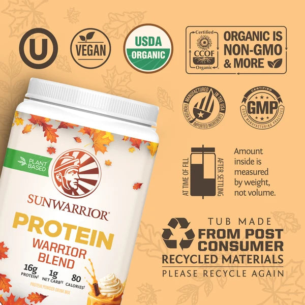 Sunwarrior Organic Warrior Blend Pumpkin Spice Protein Powder