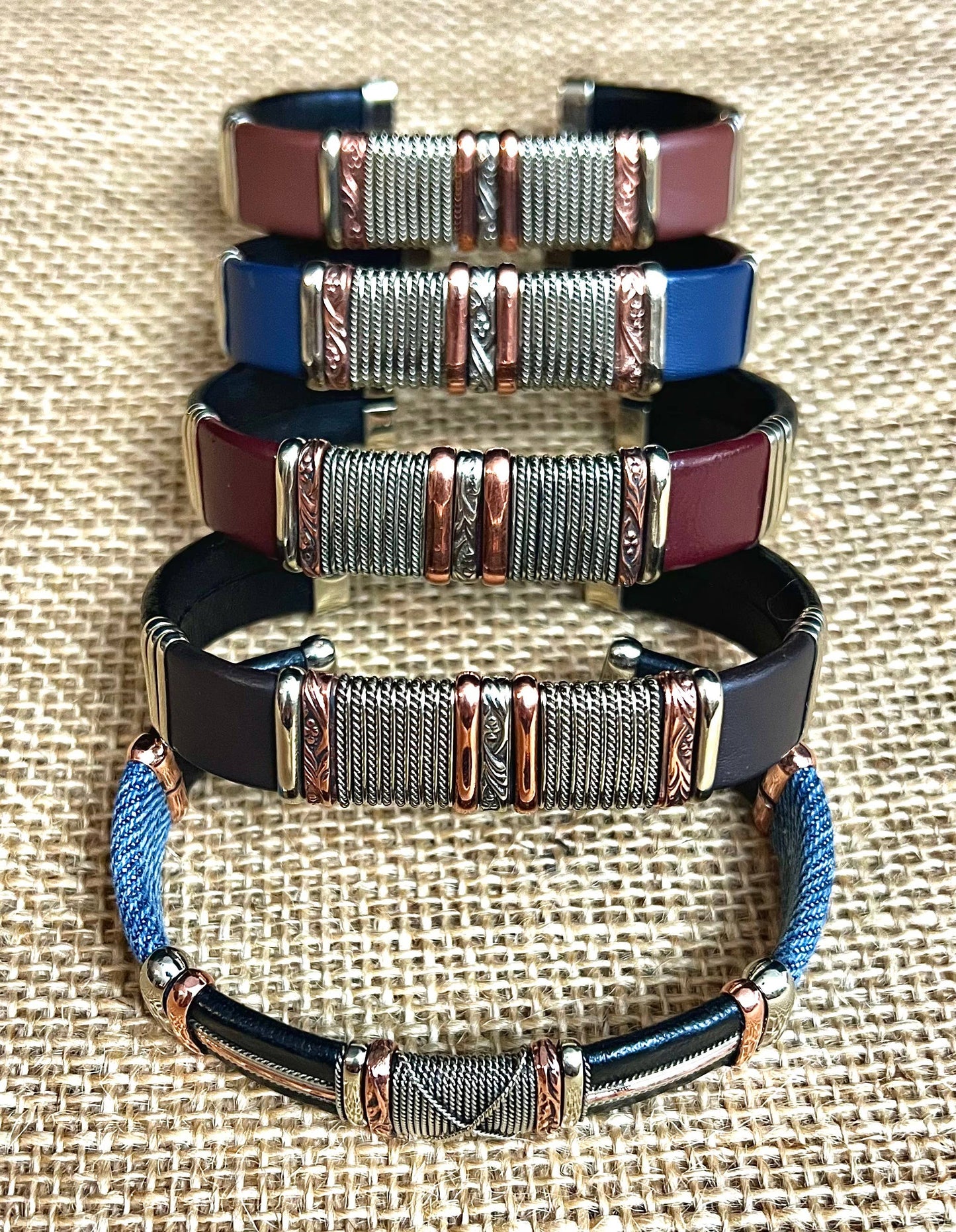 Men’s Copper + Leather Bracelet