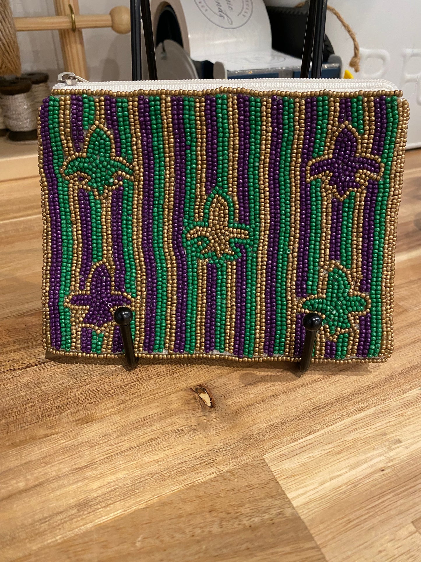 Mardi Gras Coin Zipper Pouch