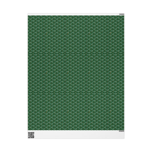 Goyard Inspired Emerald Chevron Wrapping Papers