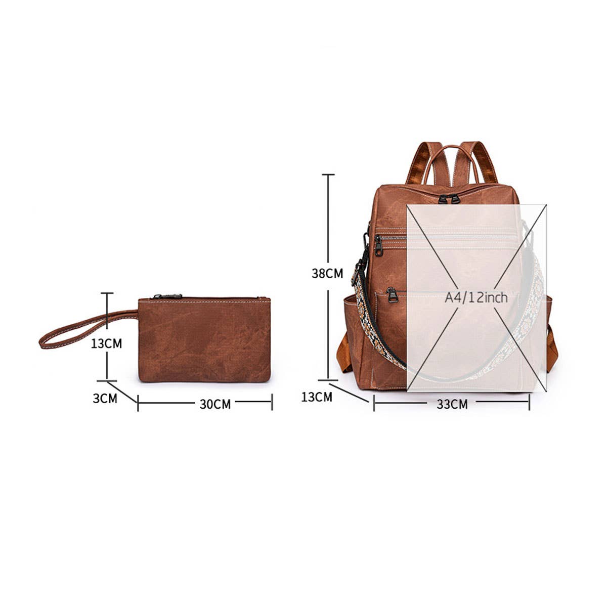 ACCITY Retro Large Capacity Casual Travel Backpack