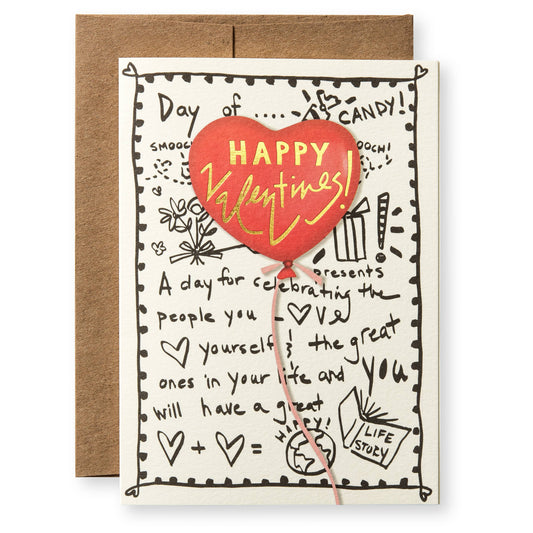 Karen Adams Heart Balloon Greeting Card