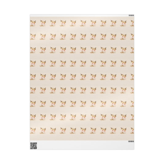 Coastal Christmas Sandpiper Gift Wrapping Paper