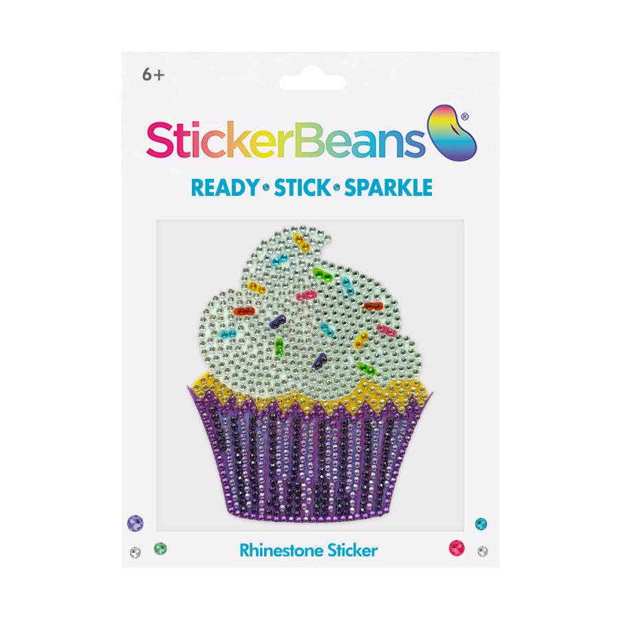 StickerBeans Purple Cupcake 5"