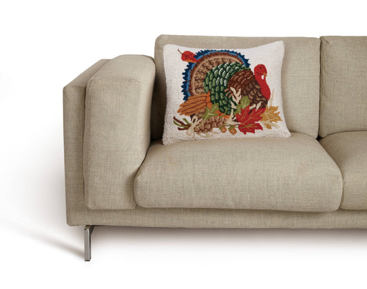 Peking Handicraft Turkey Hook Pillow - Mary Lake Thompson