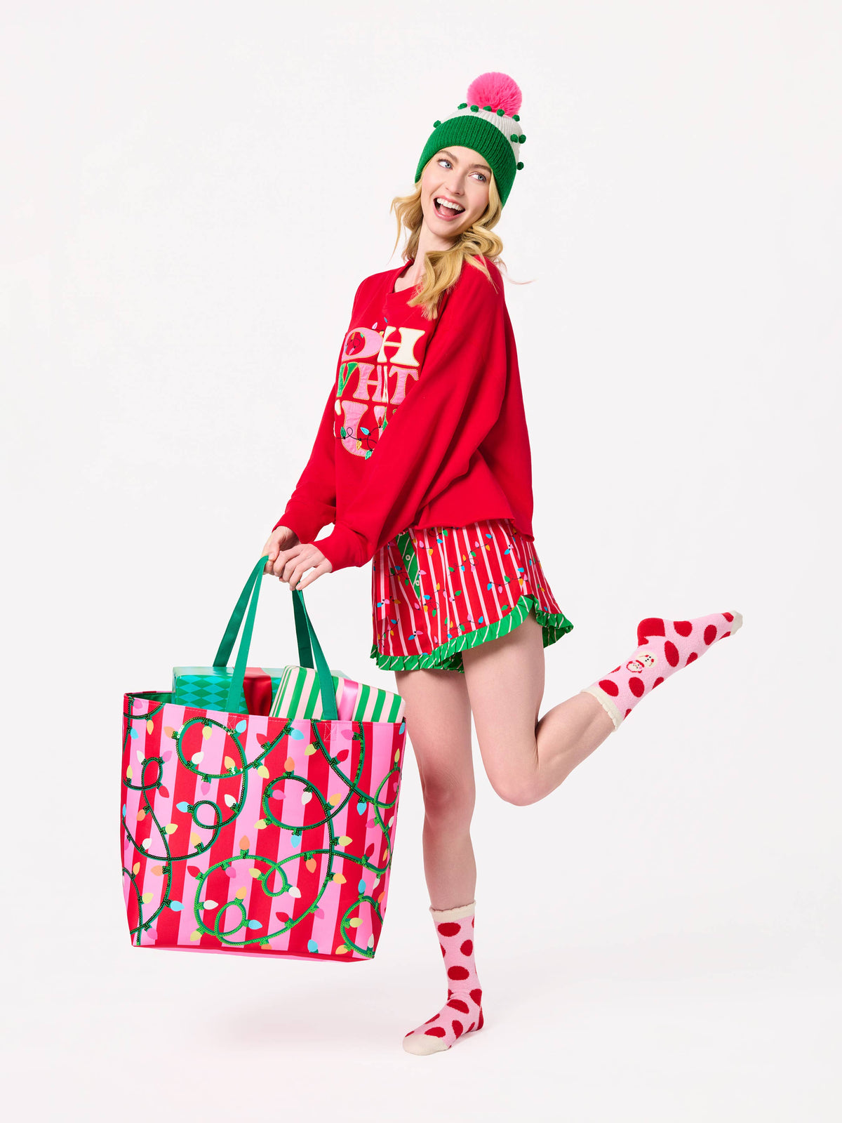 Shiraleah STRING LIGHTS GIFTING TOTE, MULTI