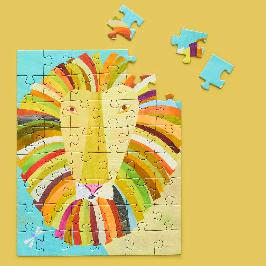 Werkshoppe's Colorful Lion 48 Piece Jigsaw Puzzle Snax