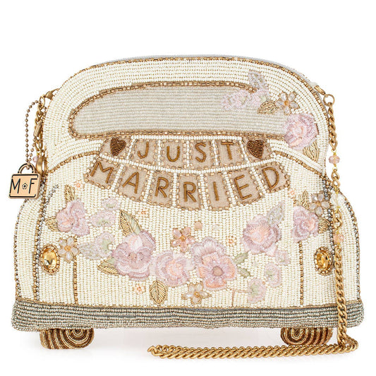 Mary Frances Just Married Beaded Car Crossbody Handbag