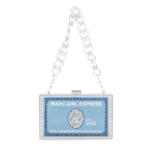 Mahj Girl Clear Box Clutch