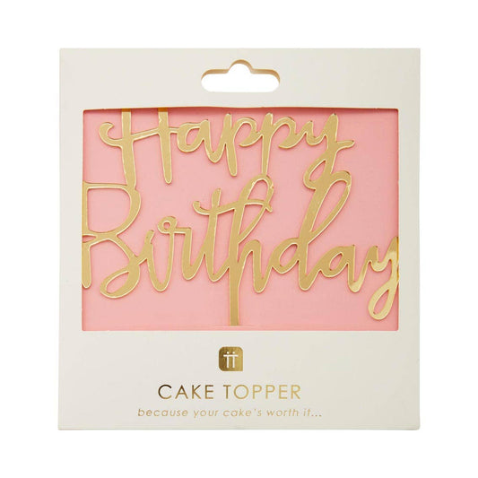 Talking Tables Rose Happy Birthday Cake Topper | Birthday Party Supplies |