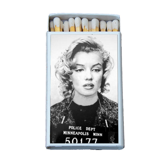 Matches • Celebrity Mug Shot/ Marilyn Monroe• Home Decor for Candles