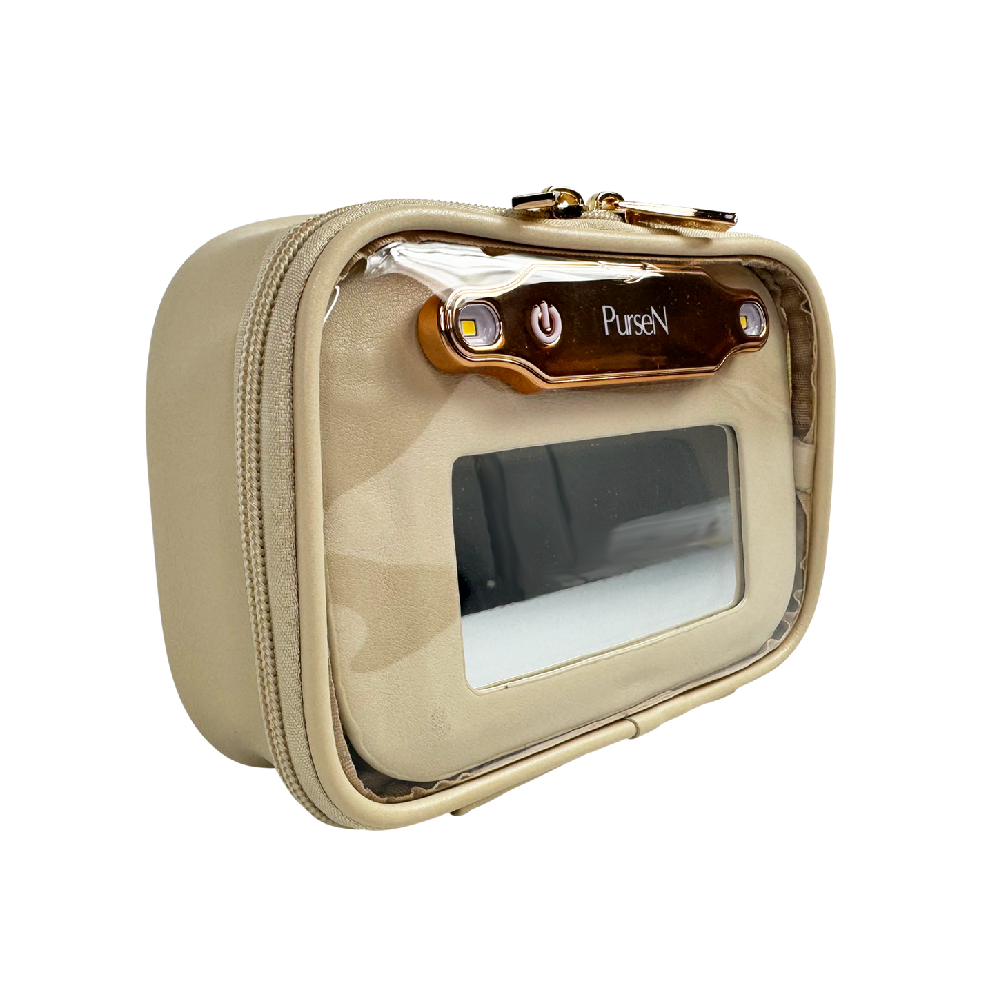 PurseN LITTMINI • Lighted Mirror Case • Latte