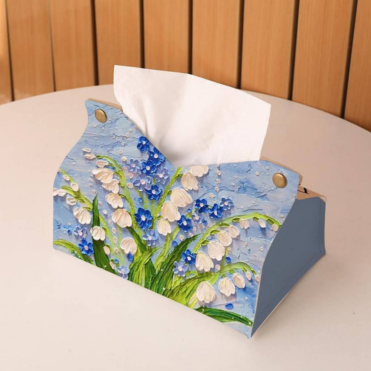 KOI LEATHER TISSUE BOX