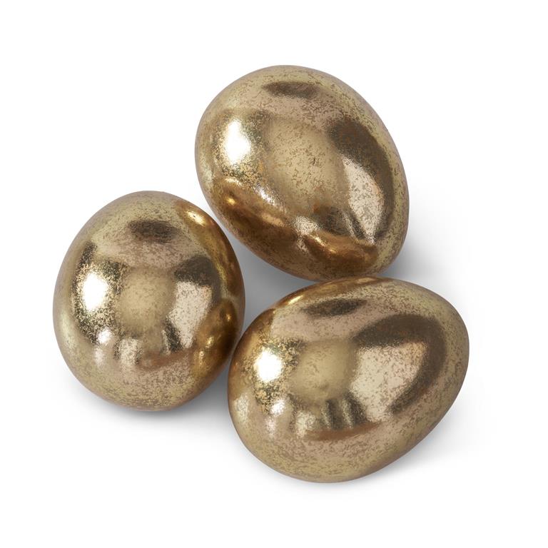 KK Gold Gilded Resin Egg (3")