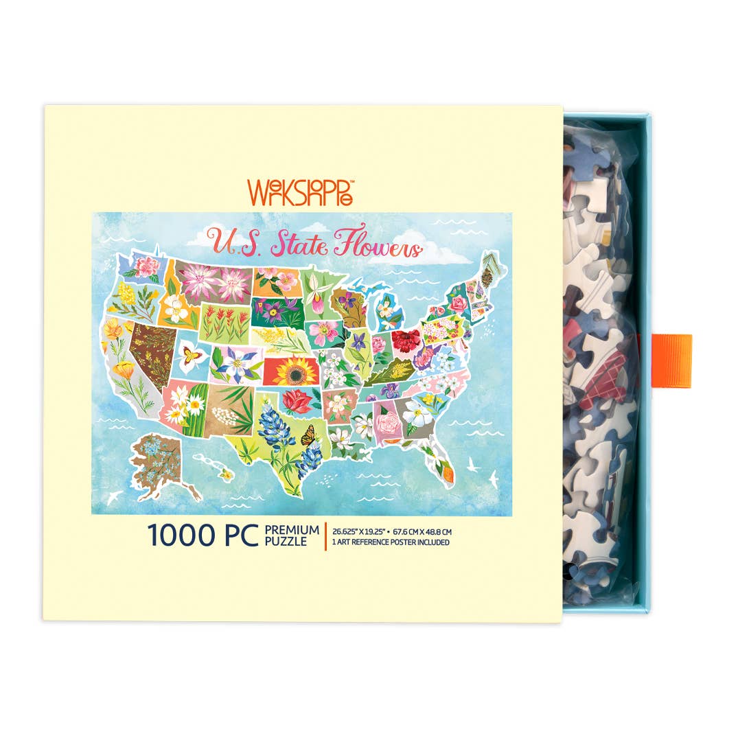WerkShoppe U.S. State Flowers 1000 Piece Puzzle