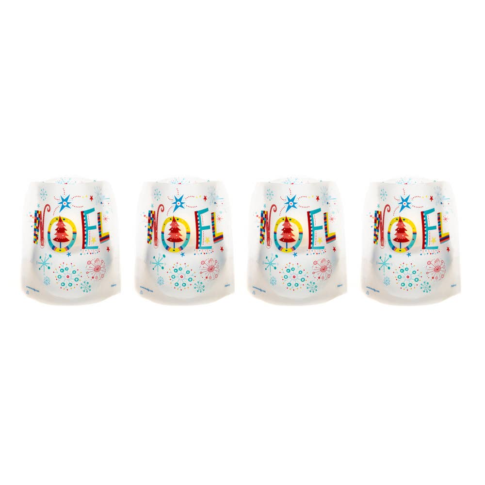 Modgy Luminary - Flakey - Christmas Noel with Snowflakes