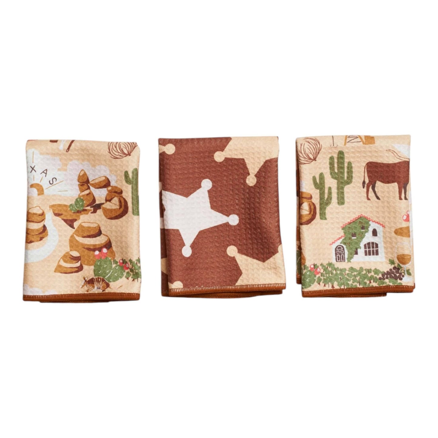Once Again Home Mighty Mini Towel (Set of 3) Reversible - Texas