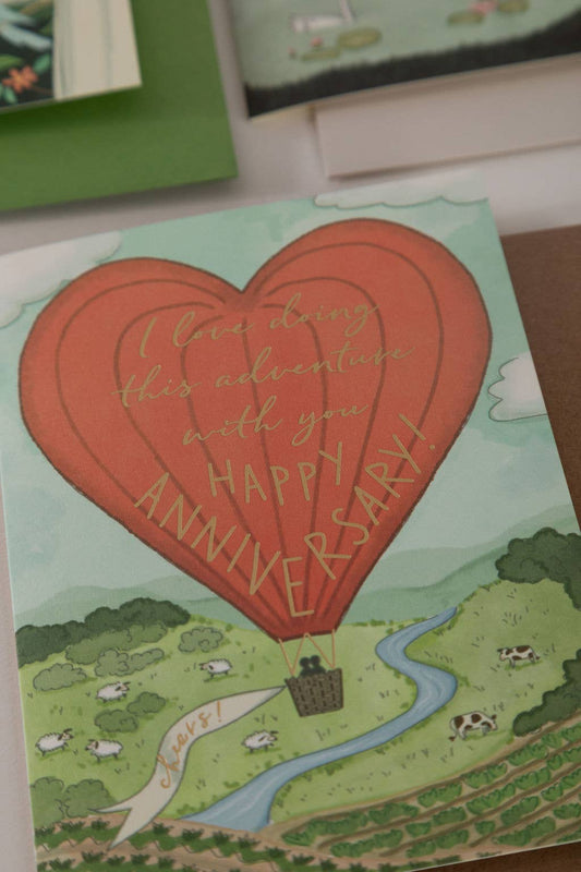 Karen Adams Anniversary Balloon Greeting Card