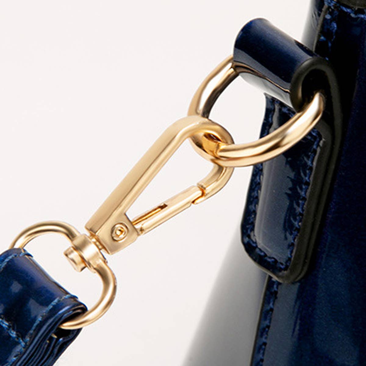 ACCITY Emerald Dome Patent Leather Satchel