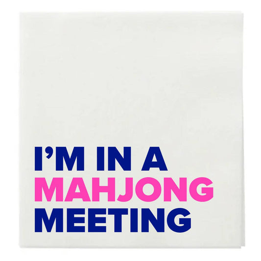 Mahji Mama's “ I’M IN A MAHJONG MEETING” COCKTAIL NAPKINS