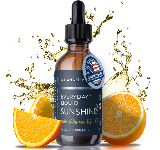 Mt. Angel Vitamins' Everyday Liquid Sunshine D3+K2 - 2 fl oz