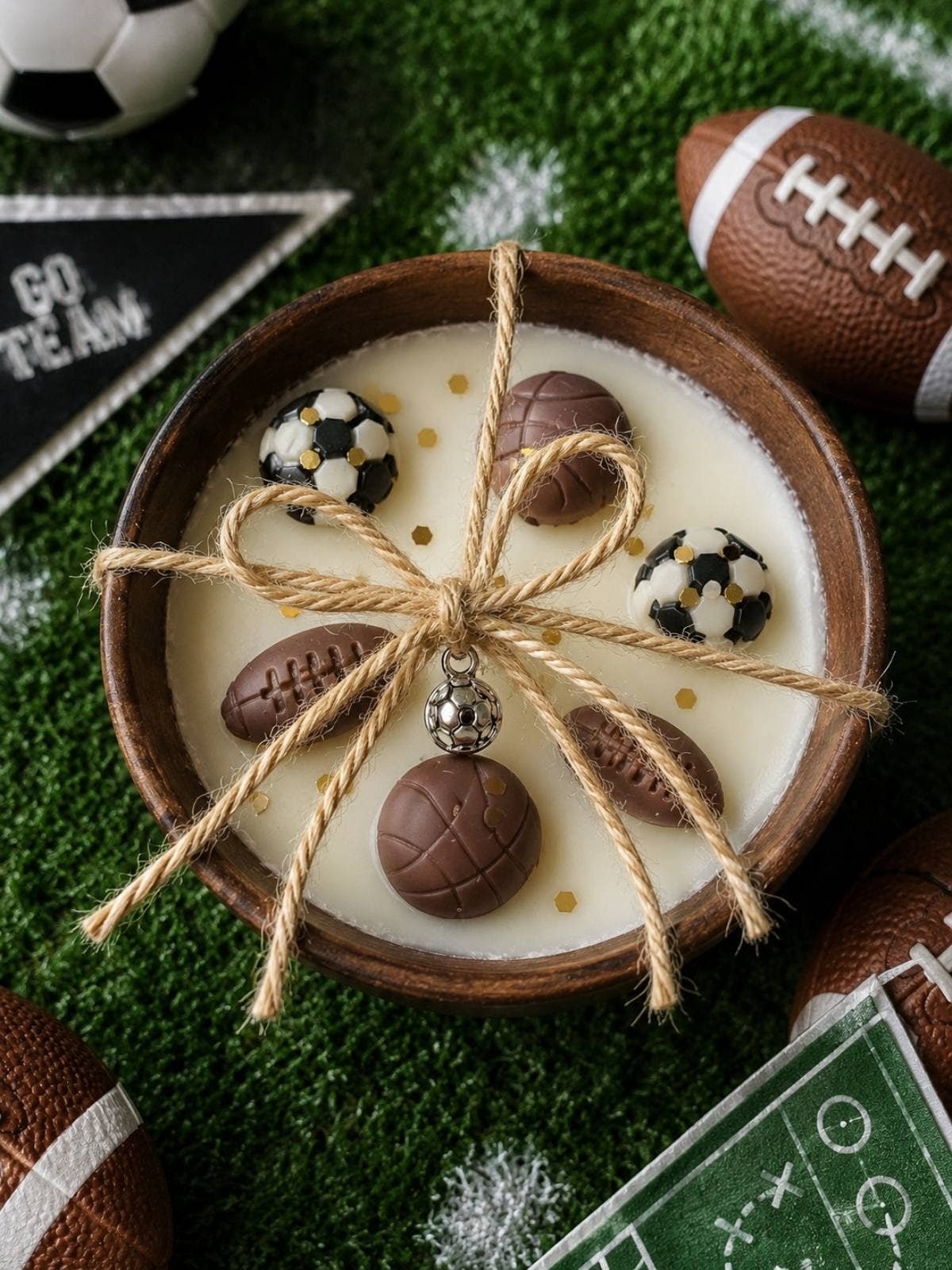 Held in Light - Game Day Candle – Soccer Fan Gift, Sport Love Gift