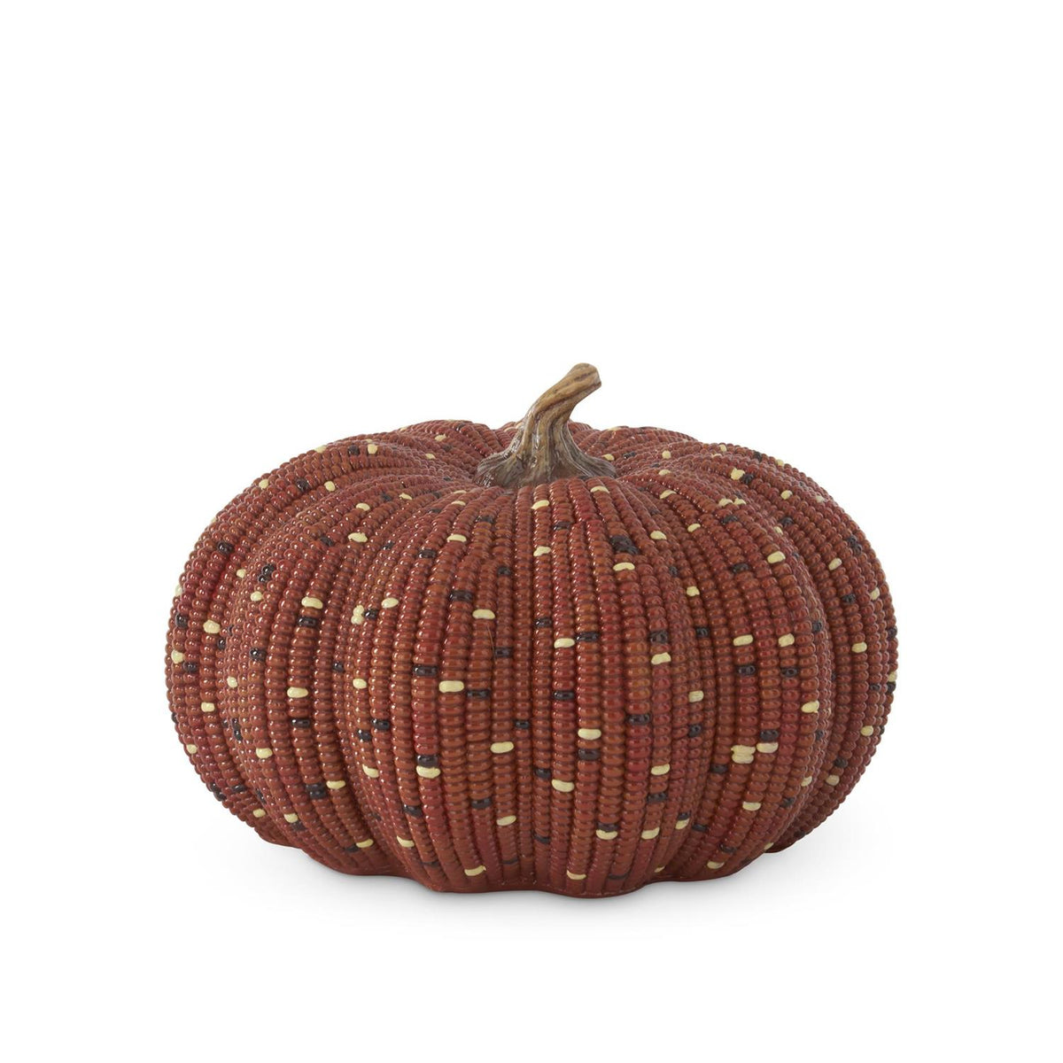 K&K Interiors Dark Orange Resin Indian Corn Pumpkin