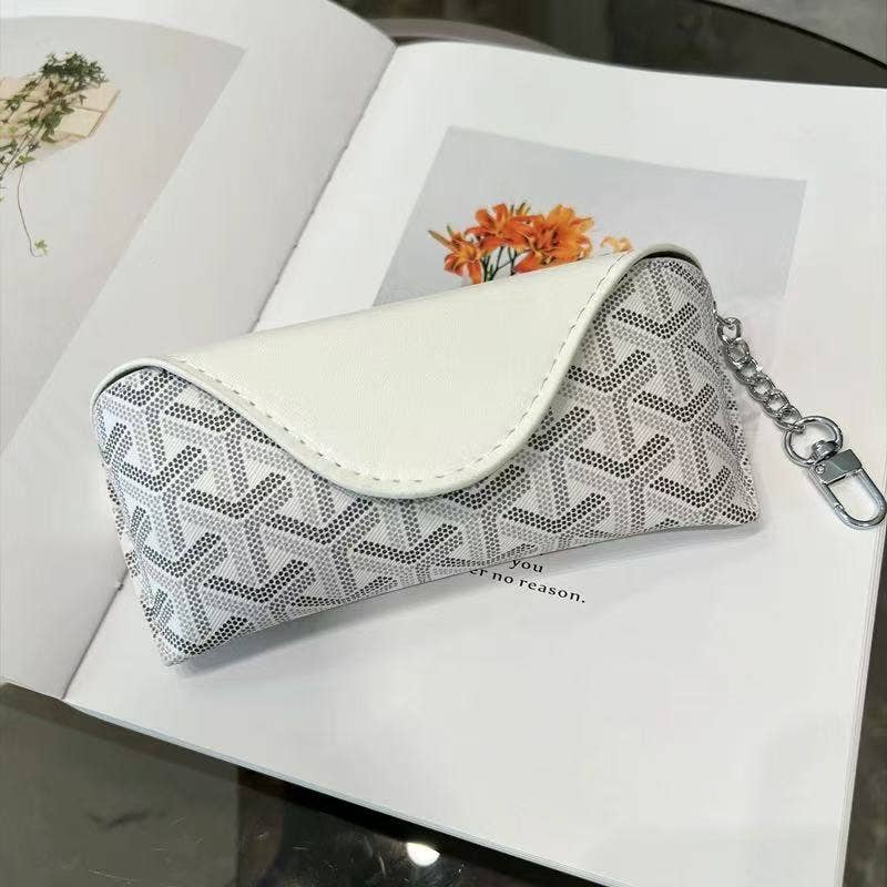 Ode to Goyard - Travel-Friendly Glasses Case with Keychain Clip