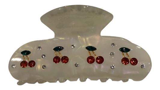 Lil Darlings New Iridescent Acrylic Cherry Hair Clip
