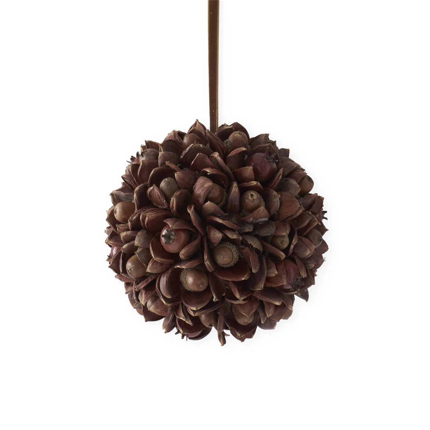 K&K Interiors Pod Acorn and Rose Hip Ball, 7"