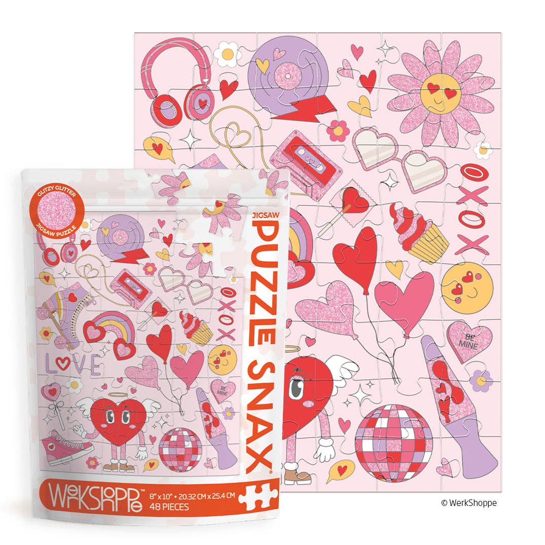 WerkShoppe Love That Groove 48 Piece Puzzle Snax | Valentine's Day