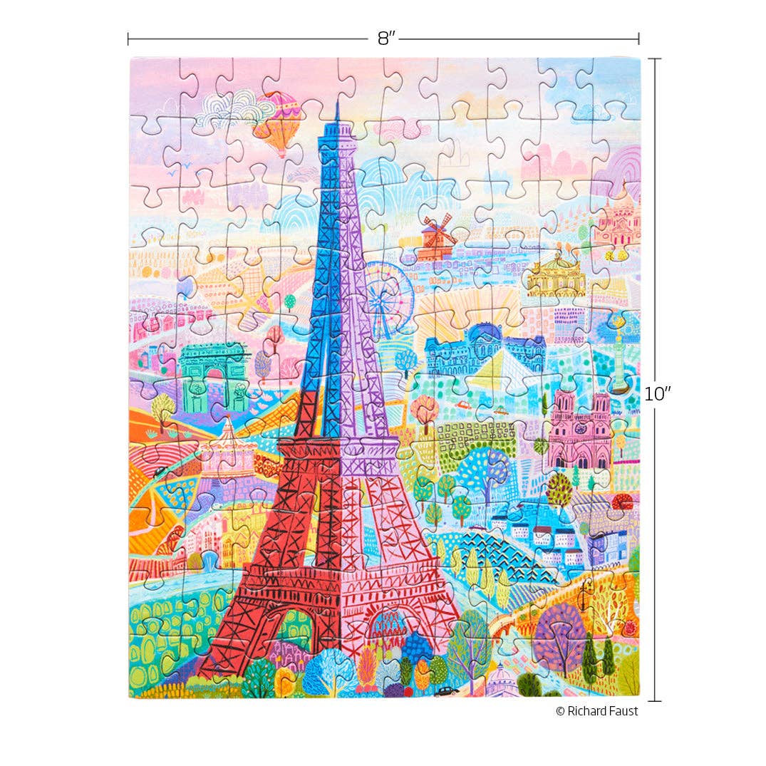 Werkshoppe's Paris Holiday Eiffel Tower 100 Piece Jigsaw Puzzle