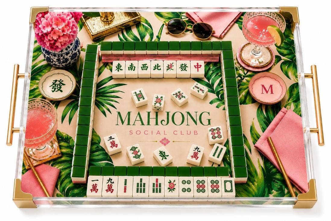 Palm Beach Mahjong Social Club – Acrylic Tray
