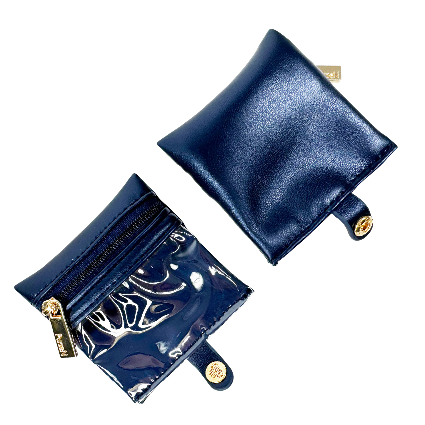 PurseN LITTMINI • Lighted Mirror Case • Navy Pearl